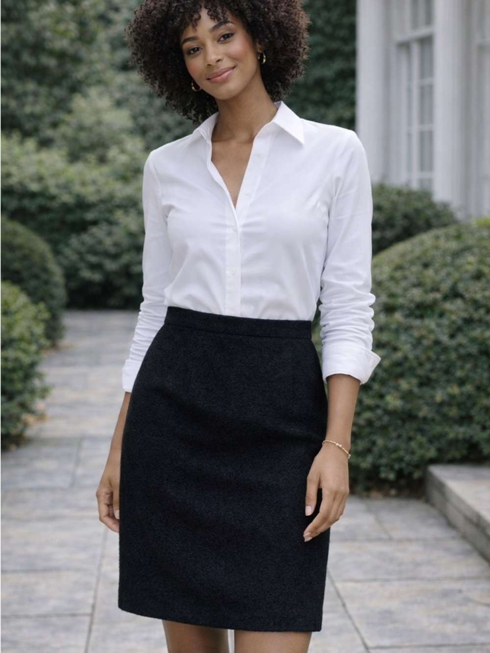 Susan Bristol  Tweed Wool Blend Skirt Size 8 Marbled Classic Office Preppy
